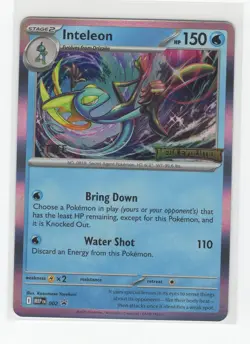 Pokemon Staff Mega Evolution Black Star Promo MEP 002 Inteleon - Image 1