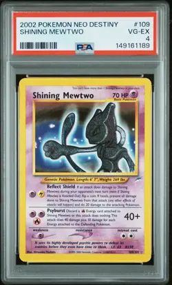 Pokemon 2002 Neo Destiny Shining Mewtwo Holo #109 Psa 4 - Image 1