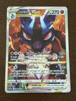 Pokemon TCG Crown Zenith Lucario VSTAR SWSH291 ETB Promo NM - Image 1