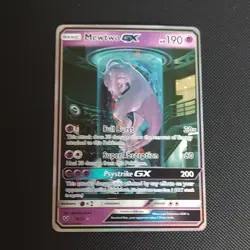 Pokemon Mewtwo GX Shining Legends 78/73 Shiny Holo Rare Full Art Secret Card - Image 1