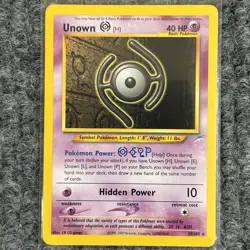 Vintage Pokemon Unown H Neo Destiny 28/105 Psychic Rare WOTC NM - Image 1