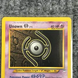 Vintage Pokemon Unown H Neo Destiny 28/105 Psychic Rare WOTC NM - Image 3