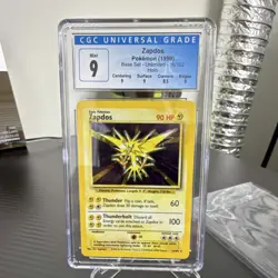 1999 Pokemon Base Set Zapdos Holo 16/102 CGC 9 Mint Vintage WOTC - Image 3