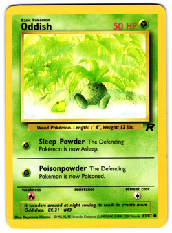 Oddish - 63/82 - 2000 Common Team Rocket Pokemon Card LP - Image 1