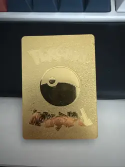 Pokemon TCG Basic Pikachu Mega Charizard Y Tag Cosplay HP 634 Gold Foil Fan Art - Image 2