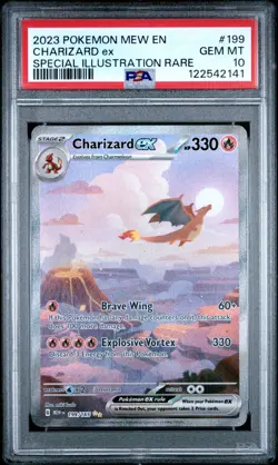 PSA 10 Pokemon Charizard ex #199 MEW EN 151 SIR Special Illustration Rare 2023 - Image 1