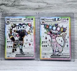 Espeon EX + Umbreon EX SVP 175 176 Pokemon Prismatic Evolutions Promo Near Mint - Image 1