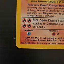 Pokemon Charizard 4/130 Holo Rare Base Set 2 120 HP Wizards 2000 - Image 5