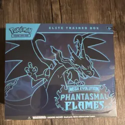 Pokemon TCG Mega Evolution Phantasmal Flames Elite Trainer Box Mega Charizard X - Image 1