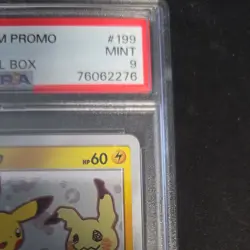PSA 9 Pikachu 199/SM-P Mimikyu Pokemon Card Japanese Special Box Promo Mint Holo - Image 3
