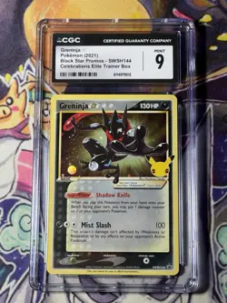 Greninja Gold Star ⭐ SWSH144 CGC 9 Pokemon Celebrations Black Star Promo - Image 1