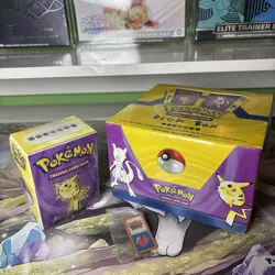 1999 Vintage Pokemon Pikachu Mewtwo Ultra Pro ZAP Deck Box WOTC SEALED + Badge + - Image 1
