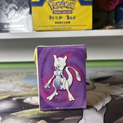 1999 Vintage Pokemon Pikachu Mewtwo Ultra Pro ZAP Deck Box WOTC SEALED + Badge + - Image 4