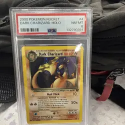 2000 Pokemon rocket Dark charizard Holo PSA 8 - Image 1