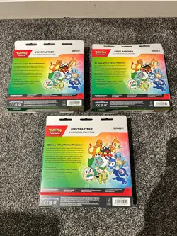 3x Pokemon TCG First Partner Illustration Collection Series 1 Boxes New & Sealed - Image 3