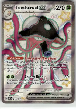 TOEDSCRUEL EX - 213/091 - SHINY ULTRA RARE - PALDEAN FATES - POKEMON - - NM - Image 2