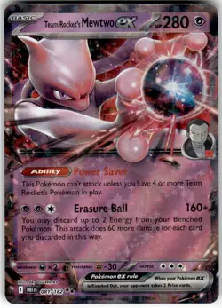 TEAM ROCKET'S MEWTWO EX - 081/182 - - DESTINED RIVALS - POKEMON - - NM - Image 2