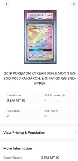 2 PSA 10 Garchomp & Giratina Tag Team GX HR GG End 066 & 057 KOREAN Pokemon 2019 - Image 3