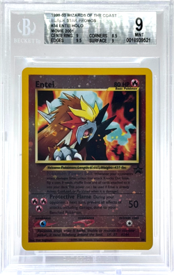 Pokemon Entei Holo WOTC Black Star Movie Promo 34 BGS 9 Mint TCG - Image 1