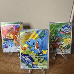 Pokemon 2026 First Partner Kanto Set Bulbasaur Charmander Squirtle NM - Image 1