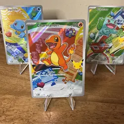 Pokemon 2026 First Partner Kanto Set Bulbasaur Charmander Squirtle NM - Image 2