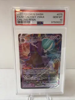 Shadow Rider Calyrex Vmax 075/198 Chilling Reign PSA 10 Gem Mint Pokemon TCG - Image 1