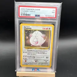 Chansey 003/130 Base Set 2 Holo 2000 Pokemon PSA 7 - Image 1