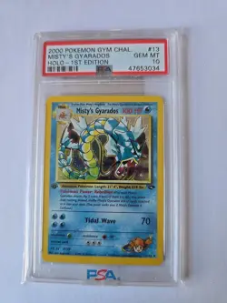 2000 Pokemon PSA 10 Gem Mint Gym Challenge 1st Edition Misty’s Gyarados #13 - Image 1