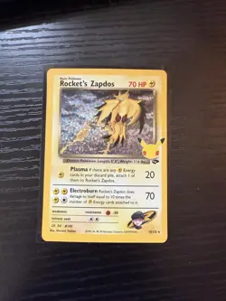 Pokemon TCG Celebrations 25th Anniversary Team Rocket’s Dark Zapdos 15/132 Nm - Image 1