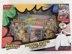 Pokemon TCG Ascended Heroes Premium Poster Collection Mega Gardevoir EX IN HAND - Image 1