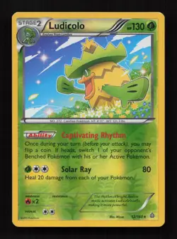 Ludicolo 12/160 Holo Rare Primal Clash Pokemon Reverse Holo Near Mint - Image 1