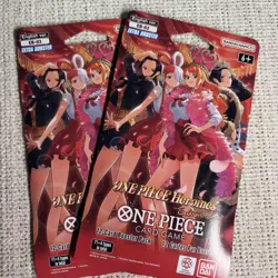 One Piece TCG Sleeved Booster Pack EB03 Heroines Edition New Sealed - 2 Packs - Image 1