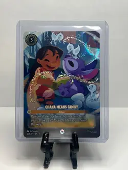 Disney Lorcana Ohana Means Family Enchanted 224/204 Enchanted Foil Lilo Stitch - Image 1
