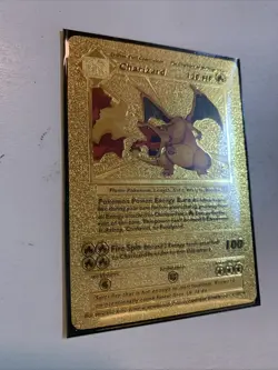 Pokemon Charizard 120HP Gold Foil 🔥card 4/102 Moderate Play Textured - Image 3