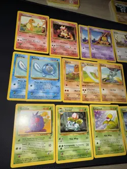 Vintage 1999 Pokemon 15 Card Lot Base Set 2 Abra Charmander Ivysaur - Image 2
