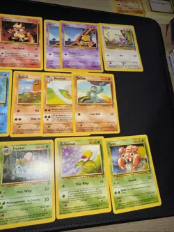 Vintage 1999 Pokemon 15 Card Lot Base Set 2 Abra Charmander Ivysaur - Image 3