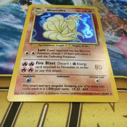 Ninetales 12/102 Base Set Rare Holo Pokemon Card WOTC 1999 - Light Play - Image 2