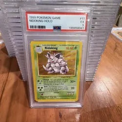 PSA 5 Nidoking 011/102 Base Set Holographic Pokemon Card - Image 1