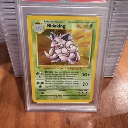 PSA 5 Nidoking 011/102 Base Set Holographic Pokemon Card - Image 2