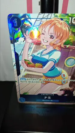 One Piece TCG P-053 Nami Japanese Promo Full Art Foil Card Mint Condition - Image 2