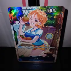 One Piece TCG P-053 Nami Japanese Promo Full Art Foil Card Mint Condition - Image 3