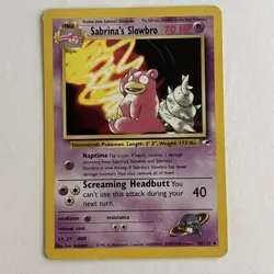 Sabrina's Slowbro 060/132 Gym Heroes Non-Holo Pokemon Card Wizards NM/LP - Image 1