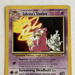 Sabrina's Slowbro 060/132 Gym Heroes Non-Holo Pokemon Card Wizards NM/LP - Image 2