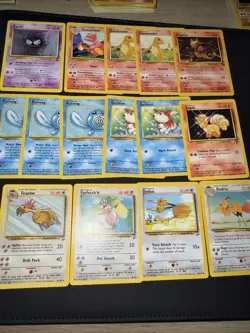 Vintage 1999 Pokemon 15 Card Lot Base Set 2 Charmander Gastly Charmeleon - Image 1