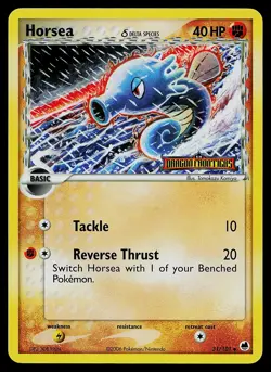Pokemon Card - Horsea Dragon Frontiers 31/101 Reverse Holo Uncommon STAMPED - Image 1