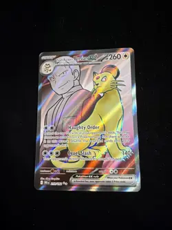 Team Rockets Persian EX 219/182 Destined Rivals Full Art Ultra Rare Card - Image 1