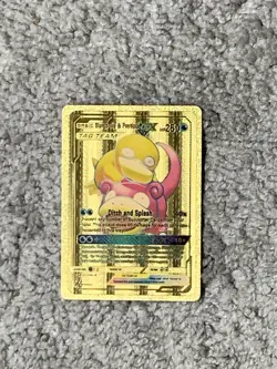 Slowpoke&Psyduck GX HP250 Ditch & Splash Gold Foil Fan Art Card - Image 1