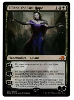 MTG LILIANA THE LAST HOPE ELDRITCH MOON MYTHIC PLANESWALKER LP/NM BLACK MODERN - Image 1