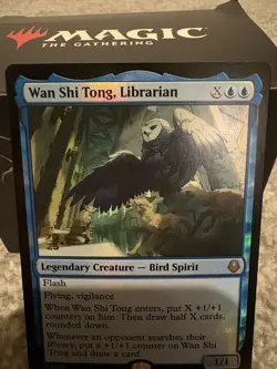 Magic The Gathering - Wan Shi Tong Librarian - PRERELEASE STAMPED - Foil - NM - Image 3