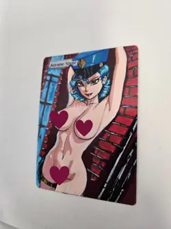 MTG Arcane Signet Officer Jenny Pokemon Waifu Alter Hand Painted by BAZAYO 18+ - Image 3